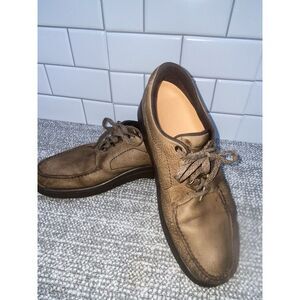SAS Mens Shoes Tie Up Loafers‎ Brown Leather Sz 11.5 S Soft Comfort Shoes S6